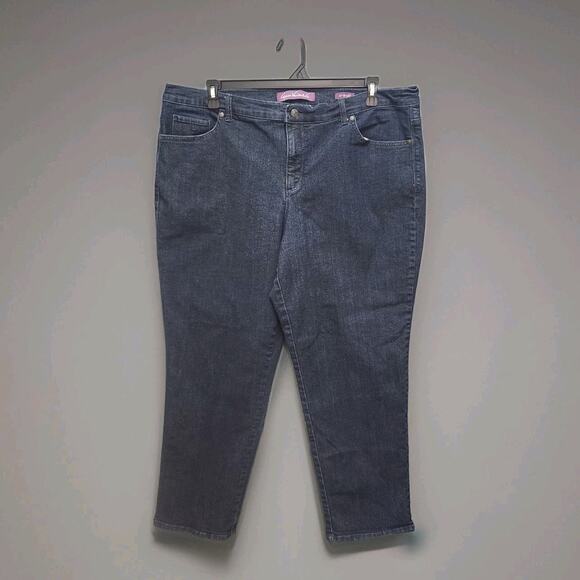 Gloria Vanderbilt Amanda 18W Jeans Dark Wash Straight Leg - Picture 1 of 10